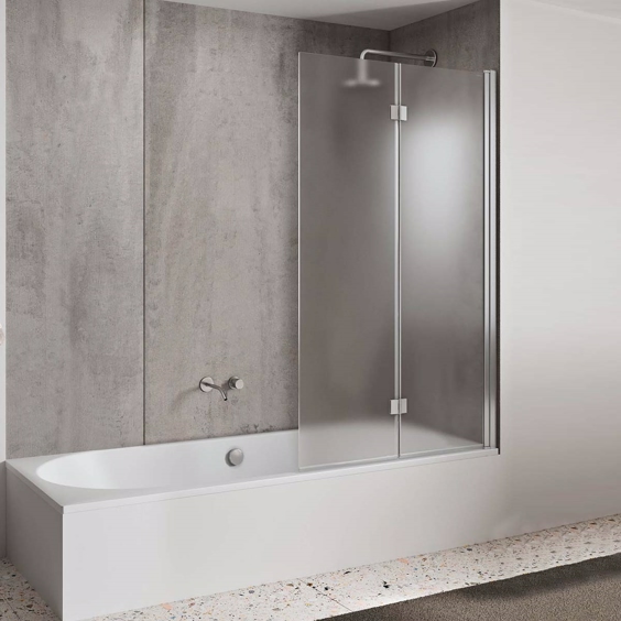 Afskærmning badekar 2-delt foldedør i smart design